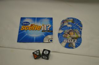 Disney Scene It 2nd Edition Game Replacement Dvd,  Dice,  Buzz Cards Bonus Dvd