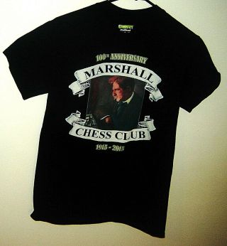 Marshall Chess Club 100th Anniversary T - Shirt 1915 - 2015 Greenwich Village Size S