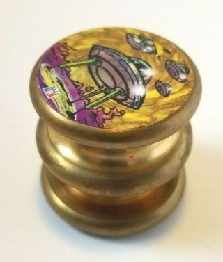 1 3/16 " Brass Metal Pog Slammer Pounder Alien 8 - Ball W/case