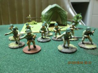 Warlord Games Bolt Action,  Us Infantry Squad Painted And Based