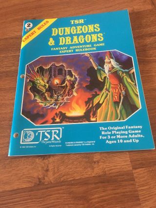 1980 Tsr Dungeons And Dragons D&d Fantasy Adventure Game Expert Rulebook