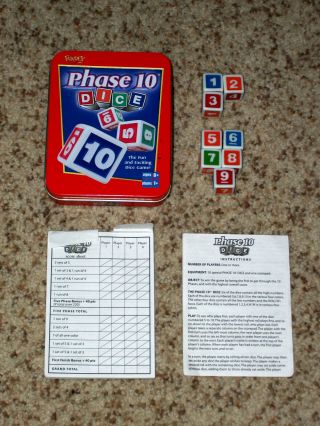 Phase 10 Dice Game - Fundex 2004 Not Complete As - Is