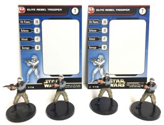 Star Wars Rebel Storm 06/60 Elite Rebel Trooper (4 Mini,  2 Cards)
