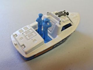 Vintage Matchbox Superfast Police Launch Boat No.  52 Die Cast Toy Boat 1976 3