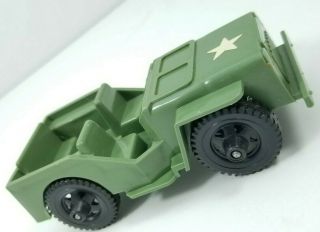 Tim - Mee Toys Army Jeep Military Toy Car Truck Processed Plastic Willys Vtg Usa