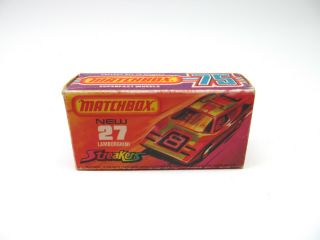 Matchbox Superfast 27 Streakers Lamborghini Countach Box Only