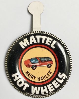 Hairy Hauler Button Hot Wheels Redline 1969 Shape