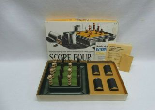 Vintage 1968 Funtastic Score Four Strategy Game Complete 2 - 8 Player 400