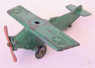 1920s Barclay Manoil 3.  75 " Slush Metal Us Army Air Corps Bomber Airplane Aqua