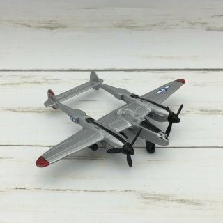 Tmlm Diecast Metal A254 P - 38 Lightning Wwii Fighter Plane Toy