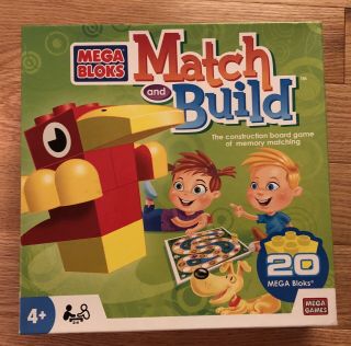 Mega Bloks Match And Build Board Game Complete Set