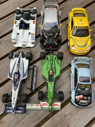 6 Vintage Diecast F1 Cars Bmw,  Porsche,  Hotwheels,  Maisto,  1:18 Spares/repairs