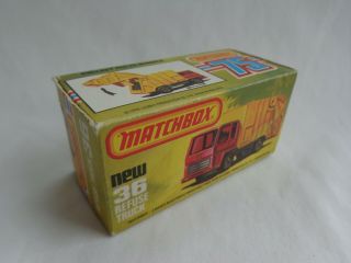 Vintage Matchbox Lesney Superfast No36 Ford Refuse Truck Empty L Type Box Exc