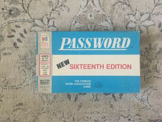 Vintage Milton Bradley Password Game 16th Edition 4260 Complete