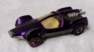 1970 Hot Wheels Redline,  Metallic Purple Mantis W/white Interior