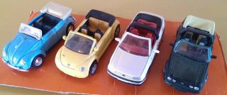 Set Of 4 Volkswagen 1/43 Die Cast Cars