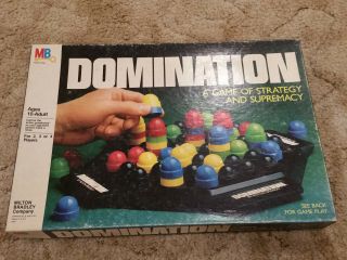 Vintage 1982 Domination Mb Game 100 Complete For 2,  3,  Or 4 Players