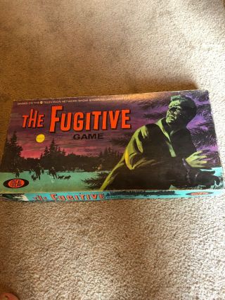 Vintage 1964 Ideal The Fugitive Board Game 2247 - 5.  Box Only