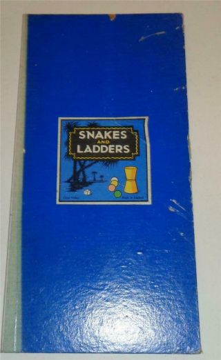 VINTAGE SNAKES & LADDERS GAME BOARD ONLY c 1920 - 30 CHAD VALLEY 2