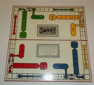 Vintage Sorry Game Board Only C 1910 - 20 