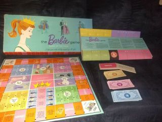 Vintage Mattel Barbie Queen Of The Prom Board Game 1961 - Incomplete