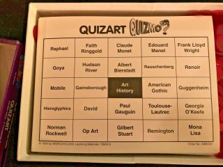 Quizmo Quizart Game Kids Art Educational Bingo Teacher Homeschool Ages 11 - Up 2