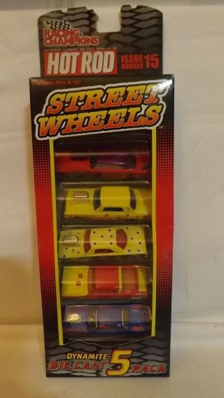 Racing Champions 5 Car Gift Pack Street Wheels Hotrod Issue 15 With Superbird