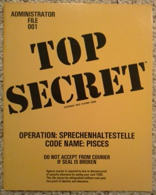 Ts001 - Operation: Sprechenhaltestelle (code Name: Pisces) - Top Secret - Tsr