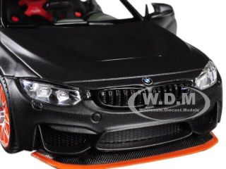 BoxDamage BMW M4 GTS GRAY W/ CARBON TOP & ORANGE WHEELS 1/24 BY MAISTO 31246 5