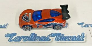 Hot Wheels Acceleracers (orange) " Synkro " Teku Black Spoiler Var.  6 - Spoke Wheels