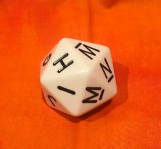 1999 Scattergories Board Game Replacement Letter Dice Die Part Only Hasbro