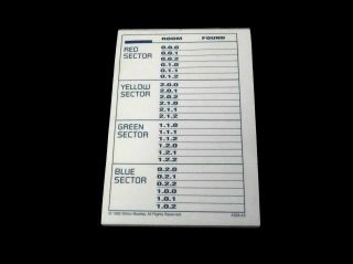 The Omega Virus Board Game Replacement Parts Score Pad