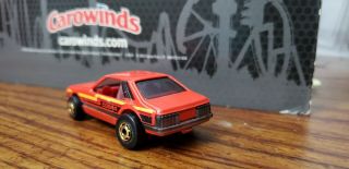 1979 Hotwheels Turbo Mustang yellow Cobra red Made In Hong Kong 1/64 Scale 2