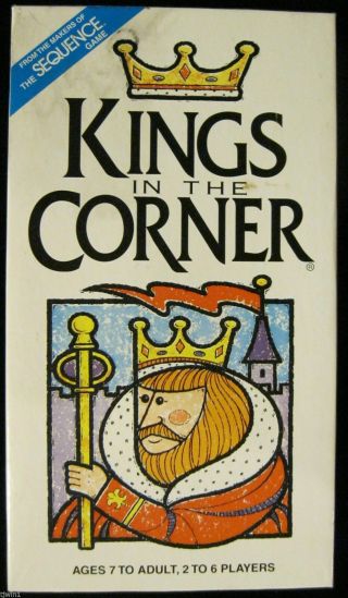 Kings In The Corner Game From The Makers Of Sequence 100 Complete & Fun 1996 Ed