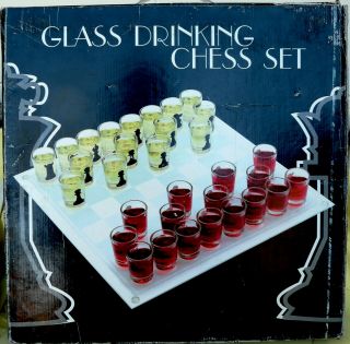 Glass Drinking Chess Set