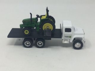 Ertl John Deere Flatbed Trailer With 6400 Tractor,  1/64 Diecast