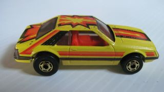 Hot Wheels Diecast Yellow Turbo Ford Mustang Hogd 1980 1/64