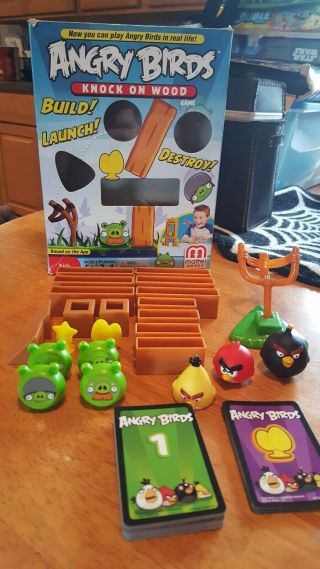 ANGRY BIRDS KNOCK ON WOOD GAME,  COMPLETE 4