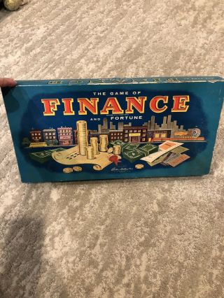 The Game Of Finance And Fortune By Parker Bros.  1955