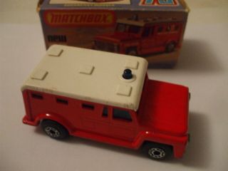 Matchbox Lesney Superfast 69 Armoured Truck in bright red RARE NO TAMPO NMIB 2