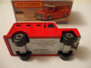 Matchbox Lesney Superfast 69 Armoured Truck in bright red RARE NO TAMPO NMIB 3