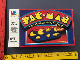 Vintage Milton Bradley Pac Man Challenging Puzzles 1980 Complete
