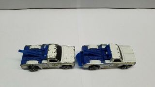 Vintage Pair Hot Wheels Redline Larry’s 24 Hour Tow Truck w/ Phone Number 5