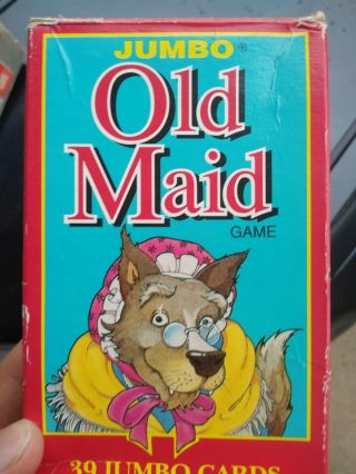 1992 Jumbo Old Maid Game - 39 Jumbo Cards Parker Brothers Div Of Tonka Corp