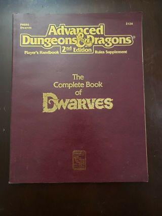 The Complete Book Of Dwarves - Advanced Dungeons & Dragons - Tsr