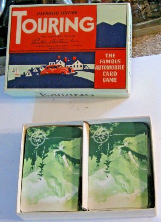 Vintage Parker Brothers Touring 1937 Edition Automobile Card Game 99 Cards