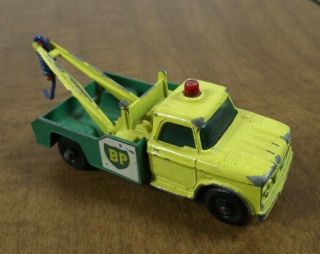 Vintage Lesney Matchbox Dodge Wrecker Truck No 13 Yellow & Green Bp England