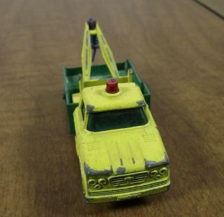 Vintage Lesney Matchbox Dodge Wrecker Truck No 13 Yellow & Green BP England 2