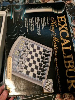Excalibur King Master Electronic Chess & Checkers Game Magnetic Model 911e