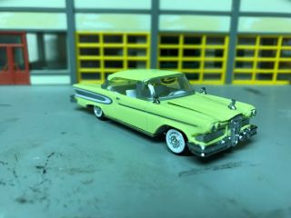 1/64 1958 Edsel Citation Htp In Lemon Yellow/yellow - White Int/410 V8/rubber Ww